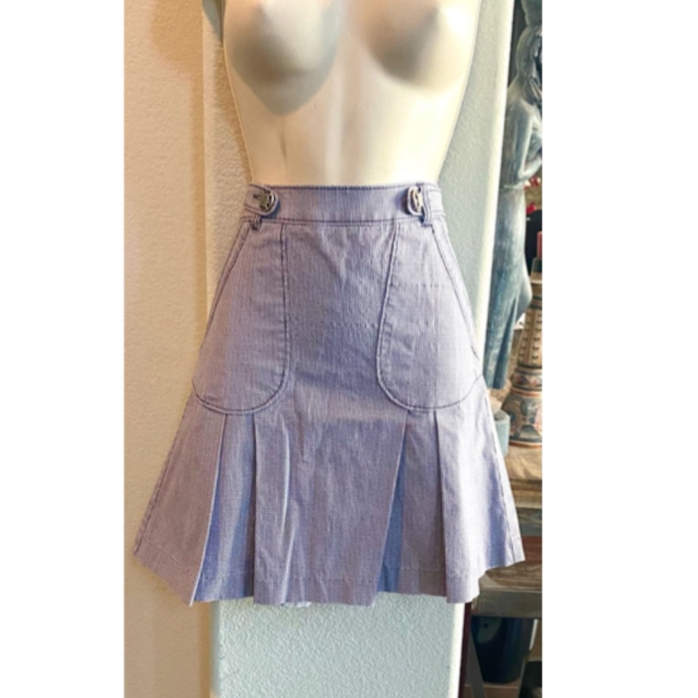 Like New Navy & White Patterned Fossil Skirt. Sz 4 - image 1